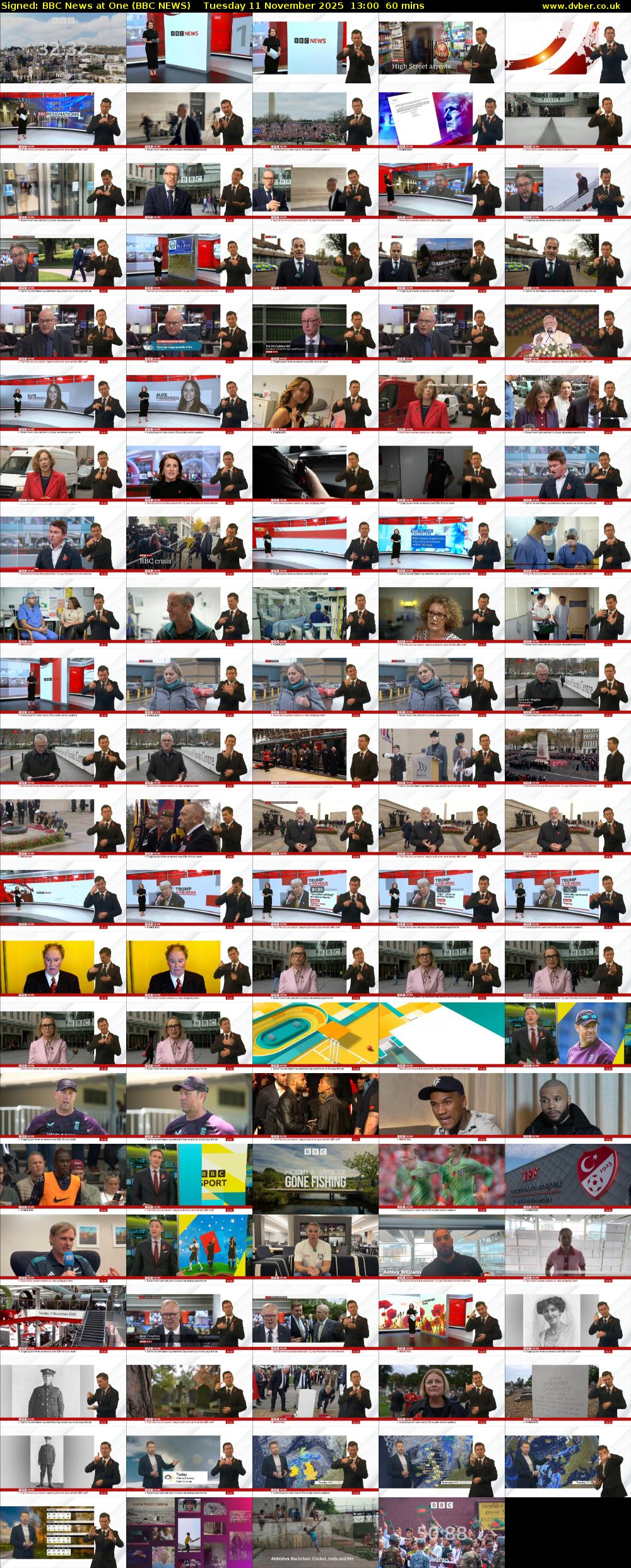 Signed: BBC News at One (BBC NEWS) Tuesday 11 November 2025 13:00 - 14:00