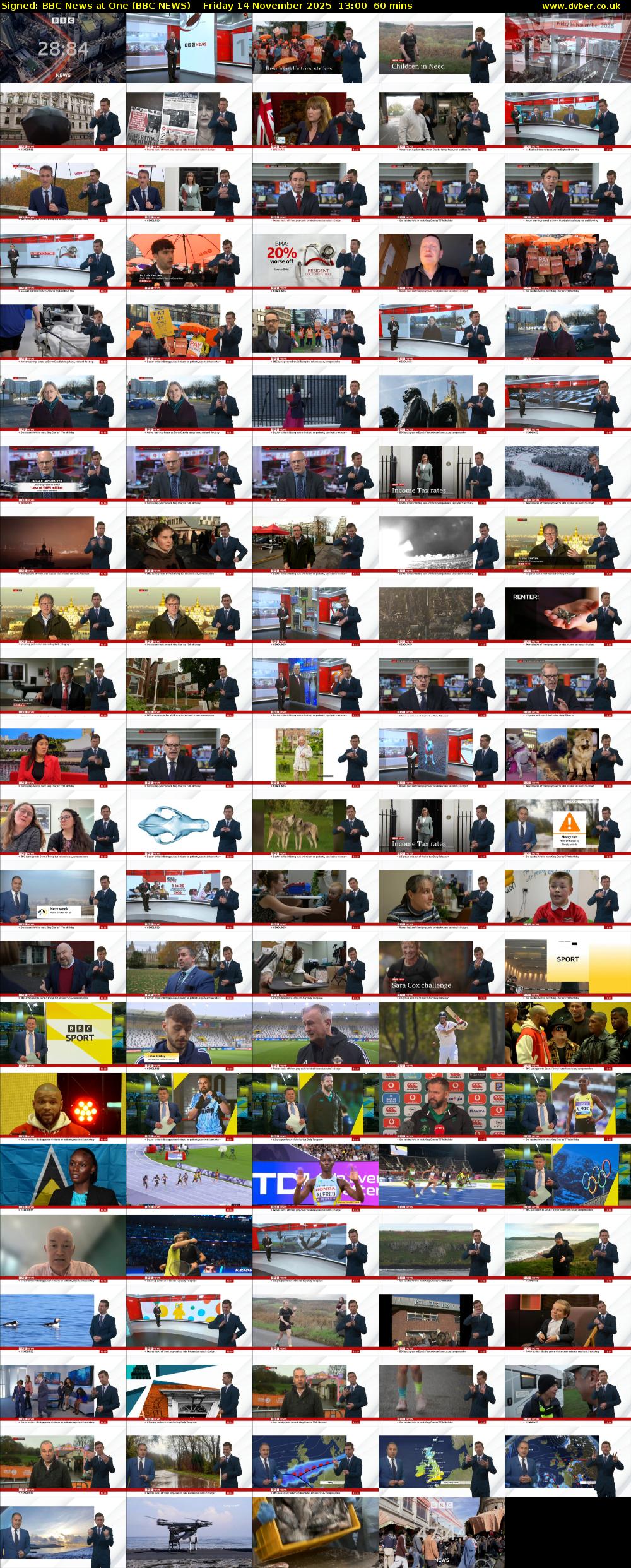 Signed: BBC News at One (BBC NEWS) Friday 14 November 2025 13:00 - 14:00