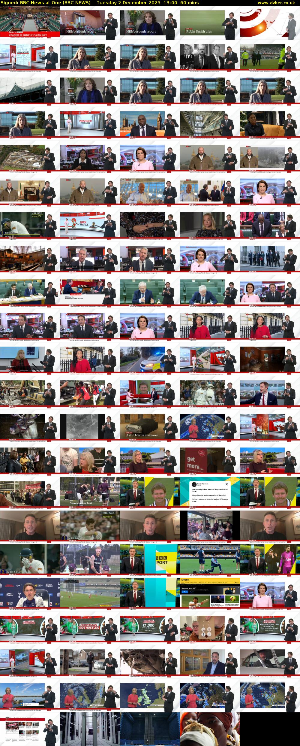 Signed: BBC News at One (BBC NEWS) Tuesday 2 December 2025 13:00 - 14:00