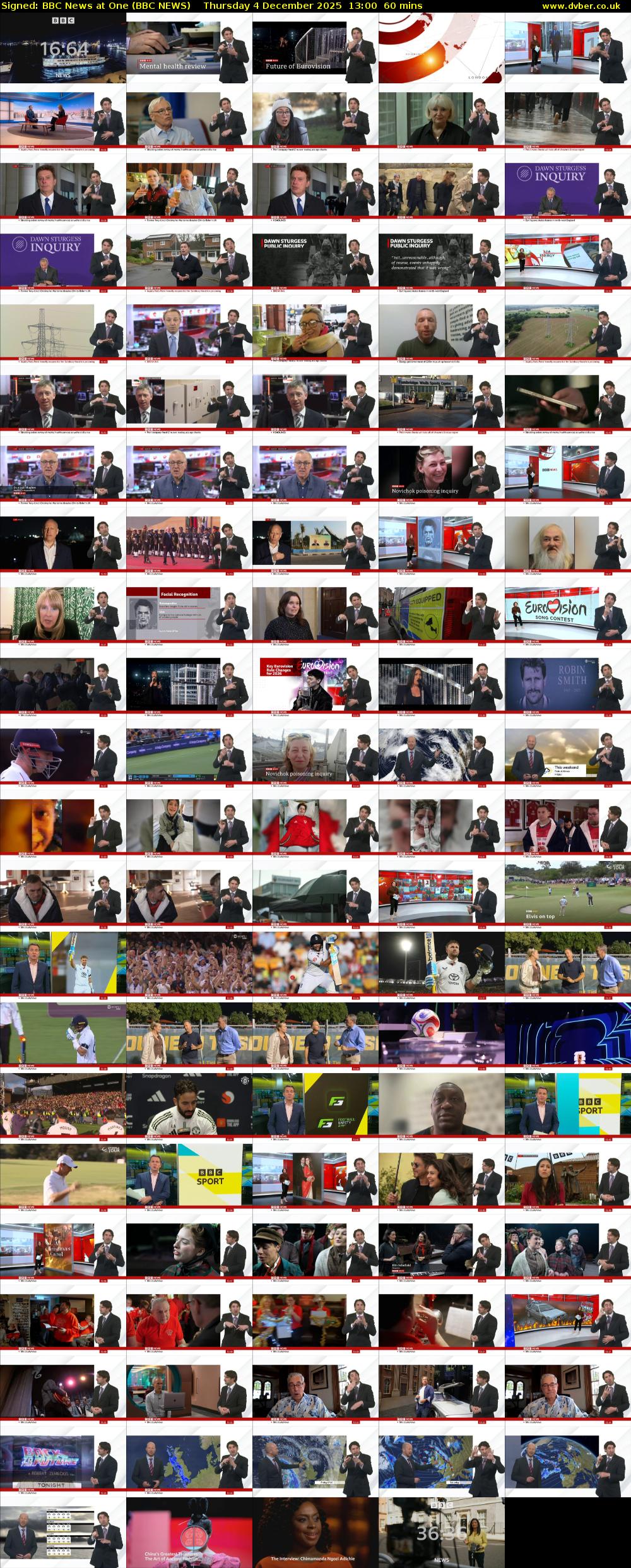 Signed: BBC News at One (BBC NEWS) Thursday 4 December 2025 13:00 - 14:00