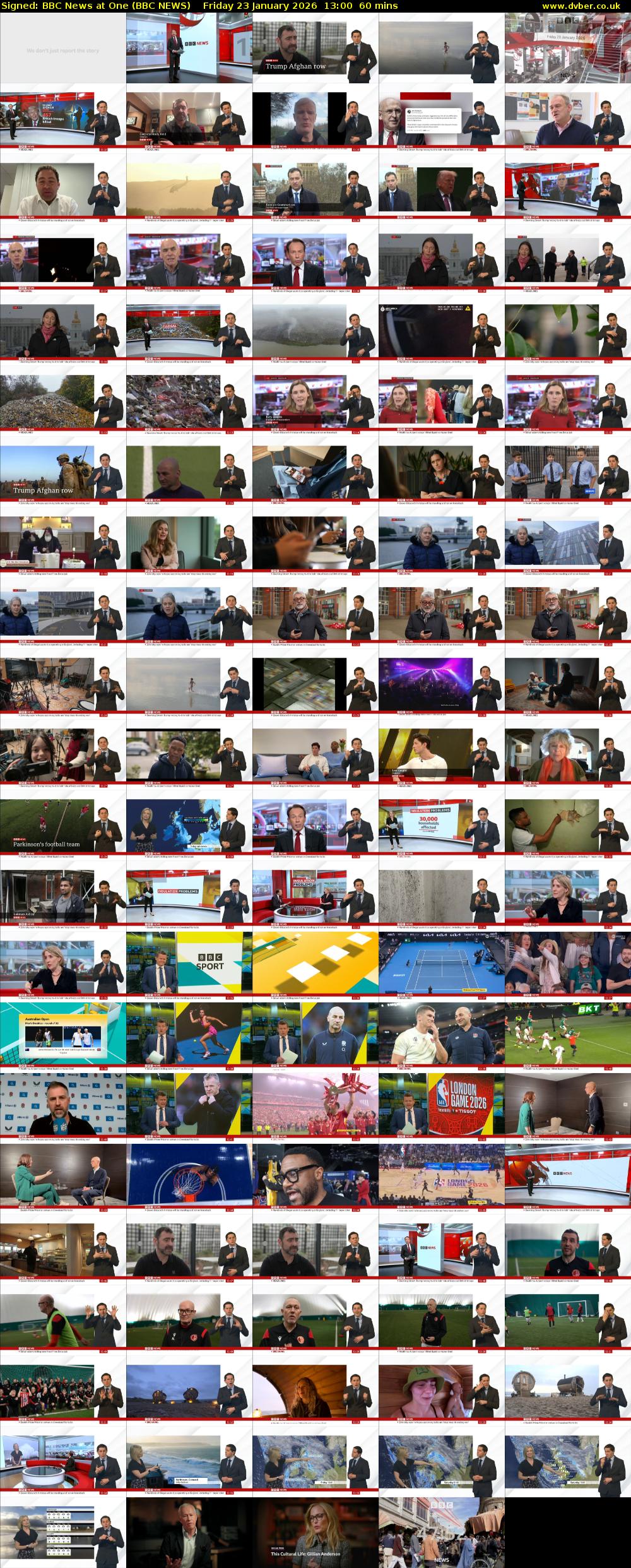 Signed: BBC News at One (BBC NEWS) Friday 23 January 2026 13:00 - 14:00
