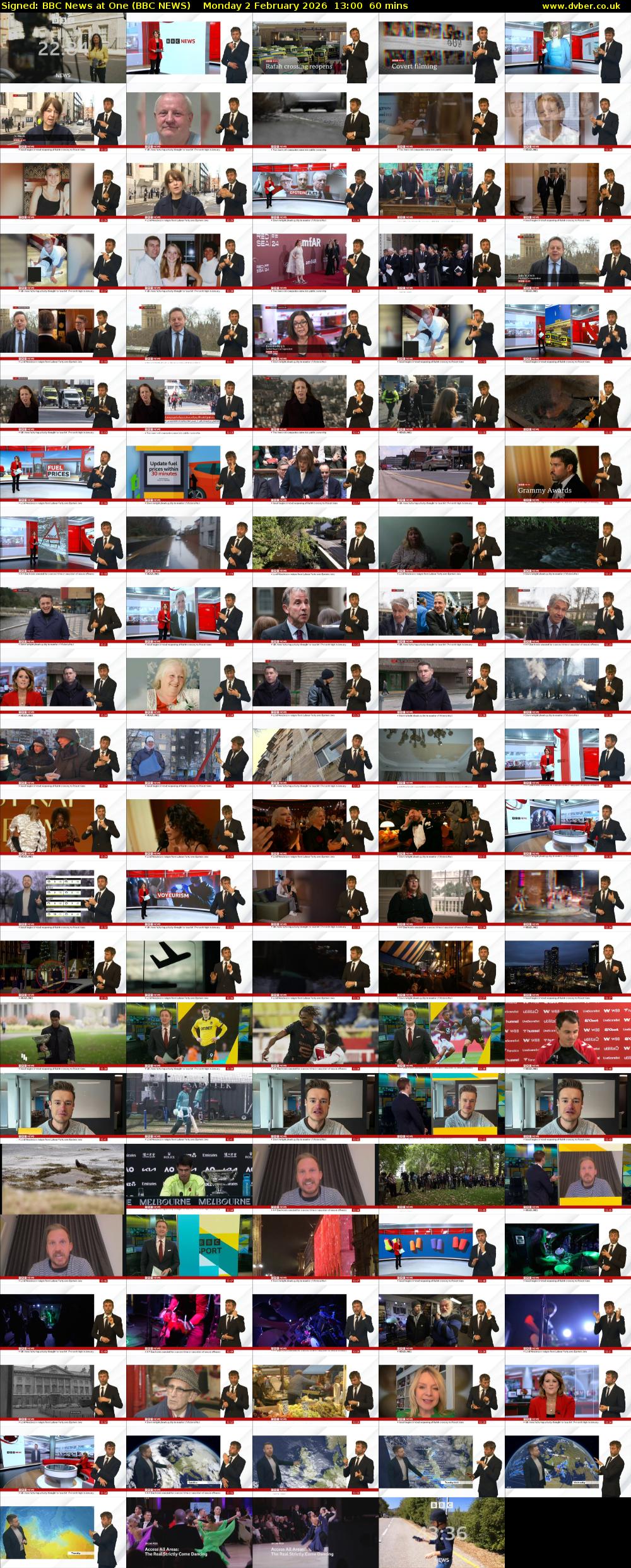 Signed: BBC News at One (BBC NEWS) Monday 2 February 2026 13:00 - 14:00