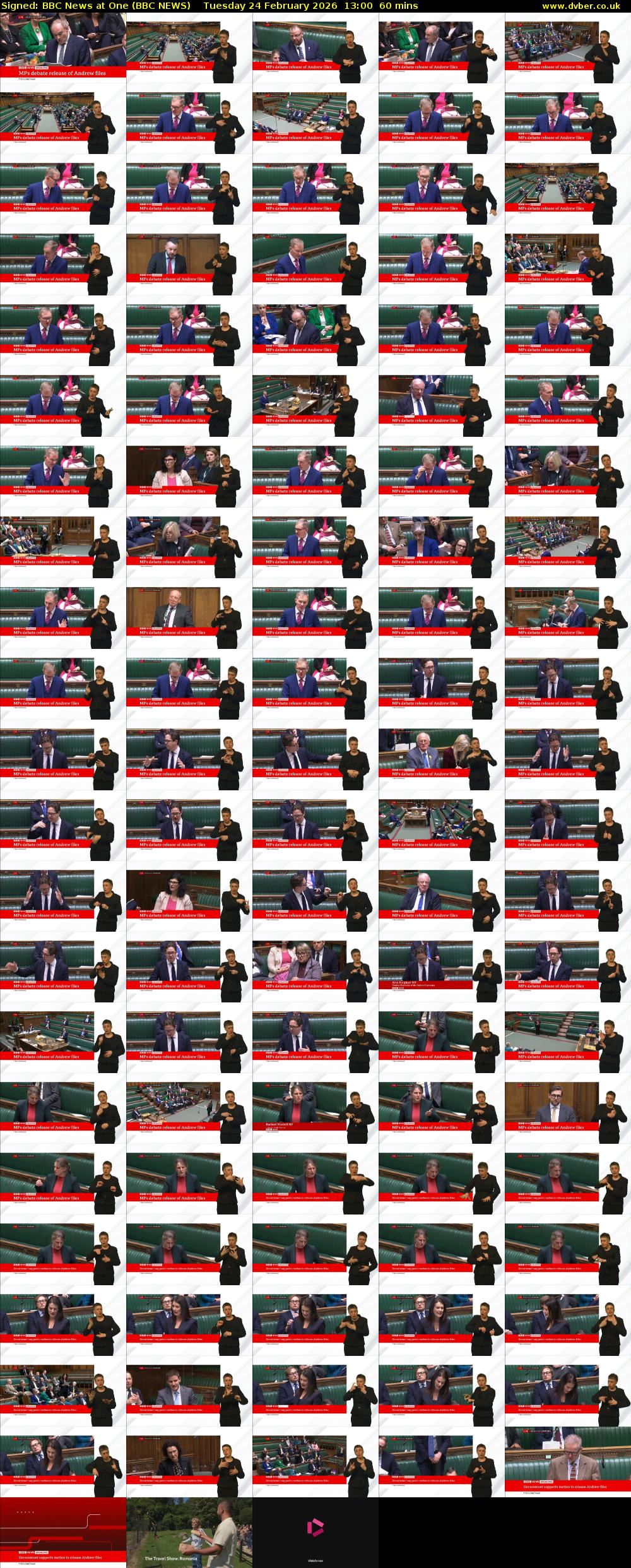 Signed: BBC News at One (BBC NEWS) Tuesday 24 February 2026 13:00 - 14:00