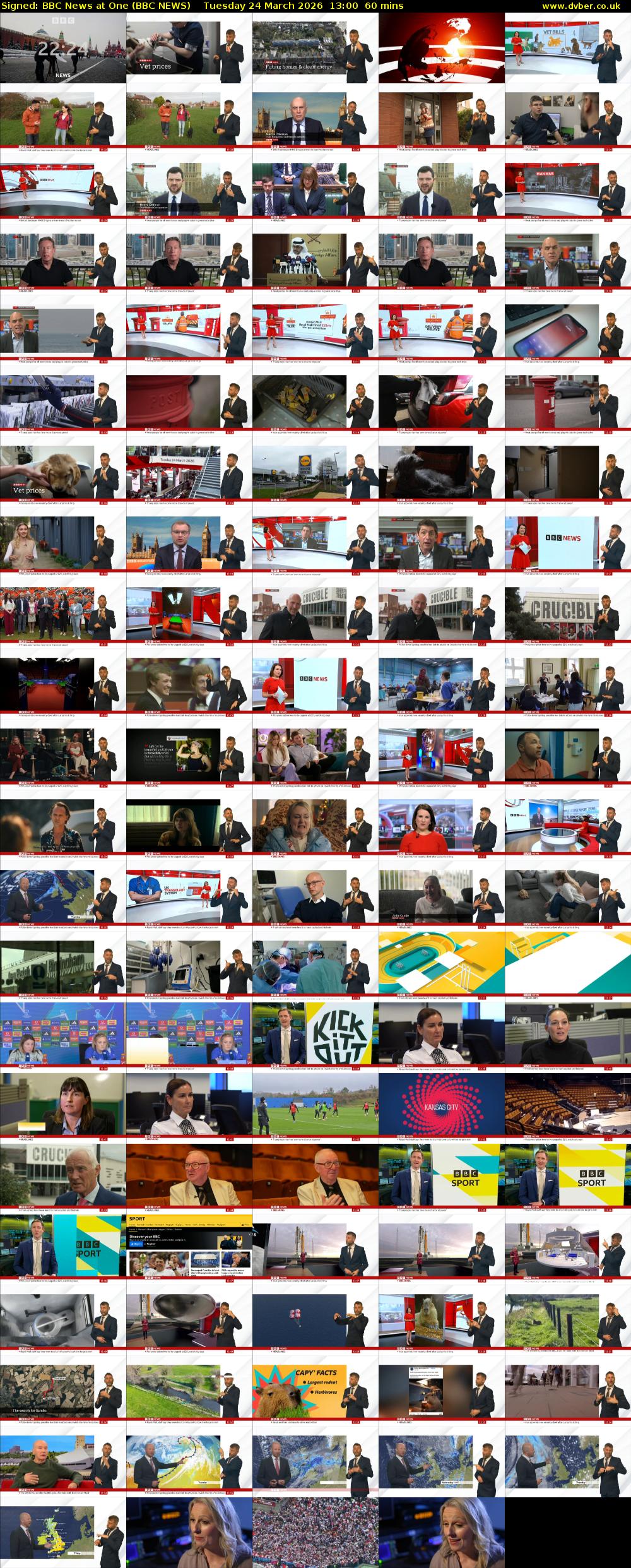 Signed: BBC News at One (BBC NEWS) Tuesday 24 March 2026 13:00 - 14:00