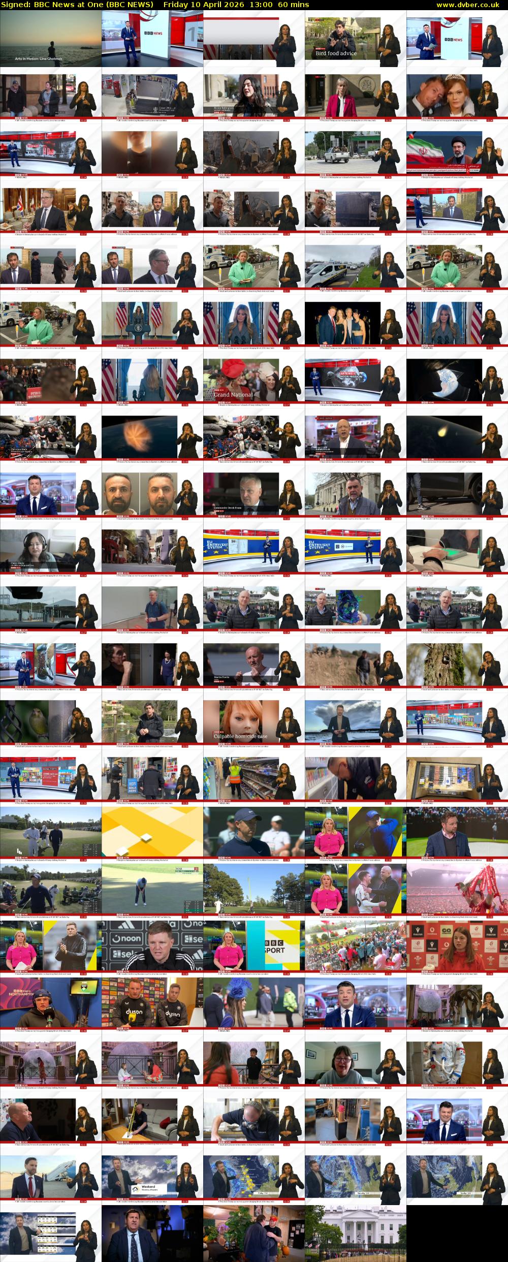 Signed: BBC News at One (BBC NEWS) Friday 10 April 2026 13:00 - 14:00