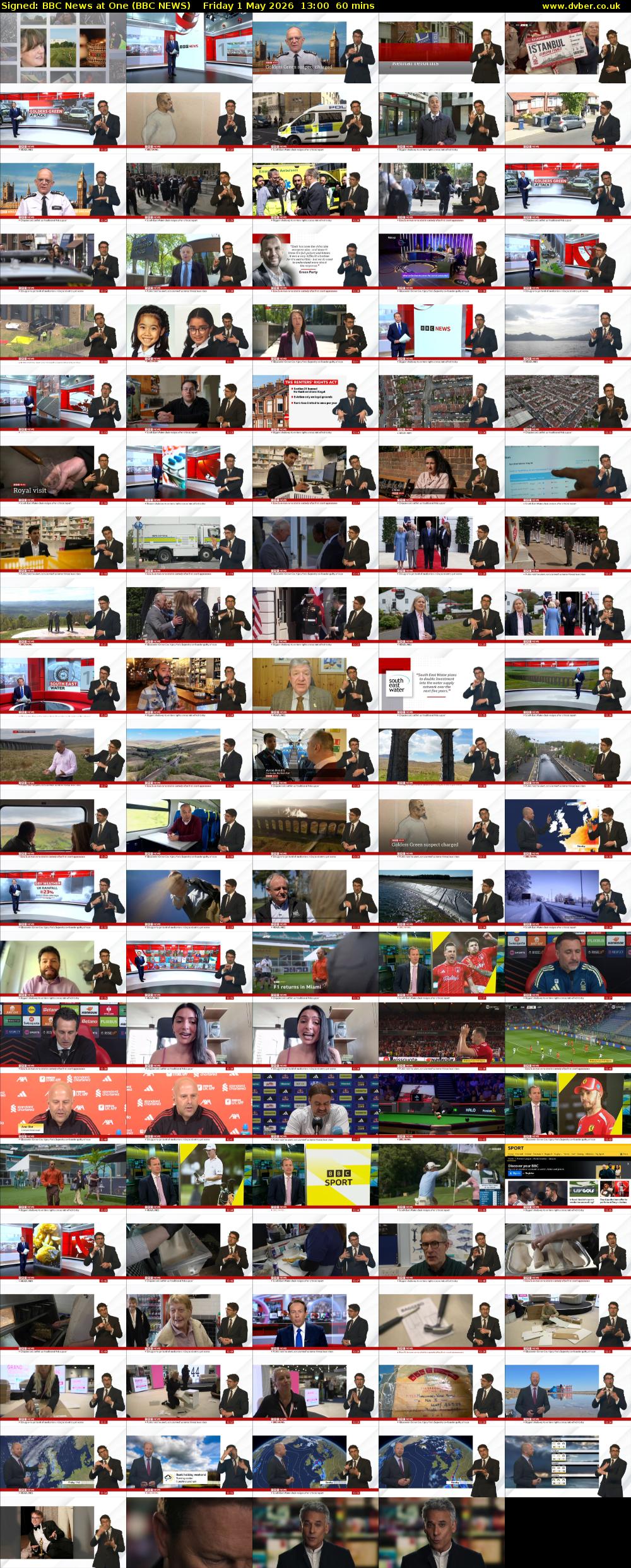 Signed: BBC News at One (BBC NEWS) Friday 1 May 2026 13:00 - 14:00