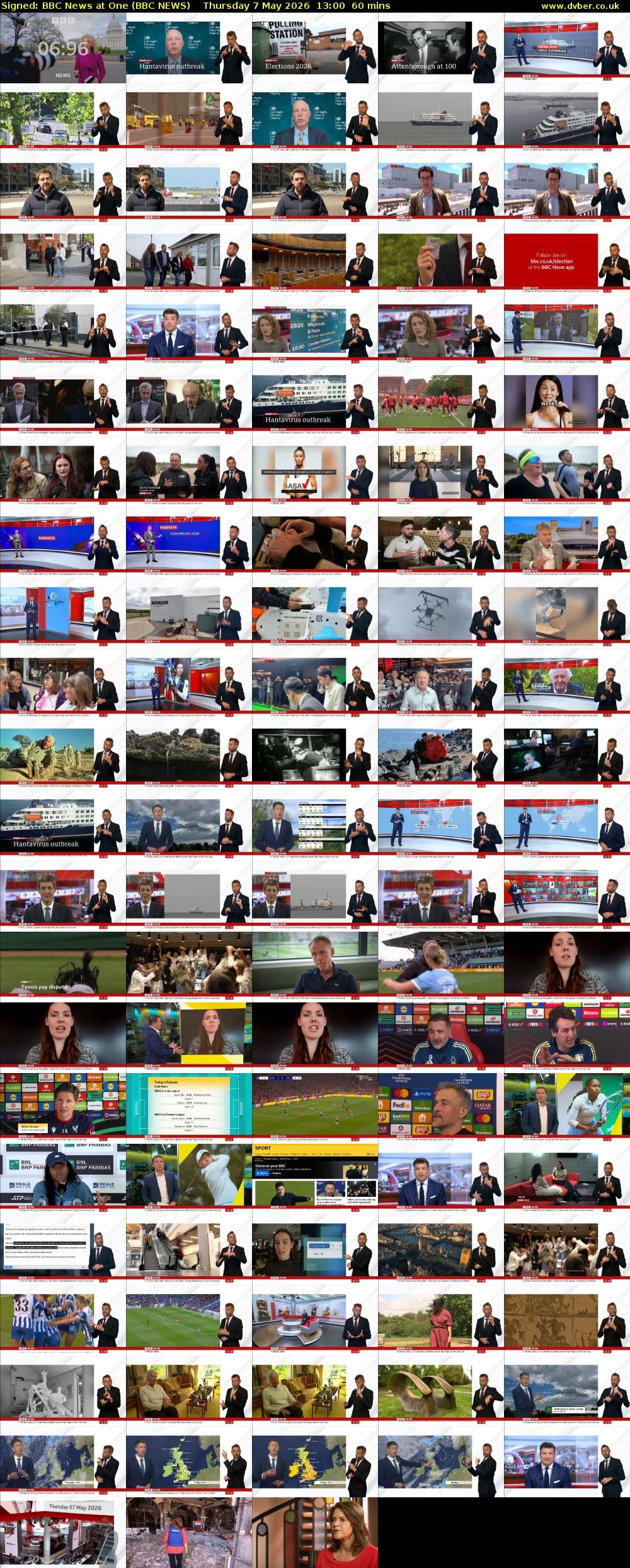 Signed: BBC News at One (BBC NEWS) Thursday 7 May 2026 13:00 - 14:00