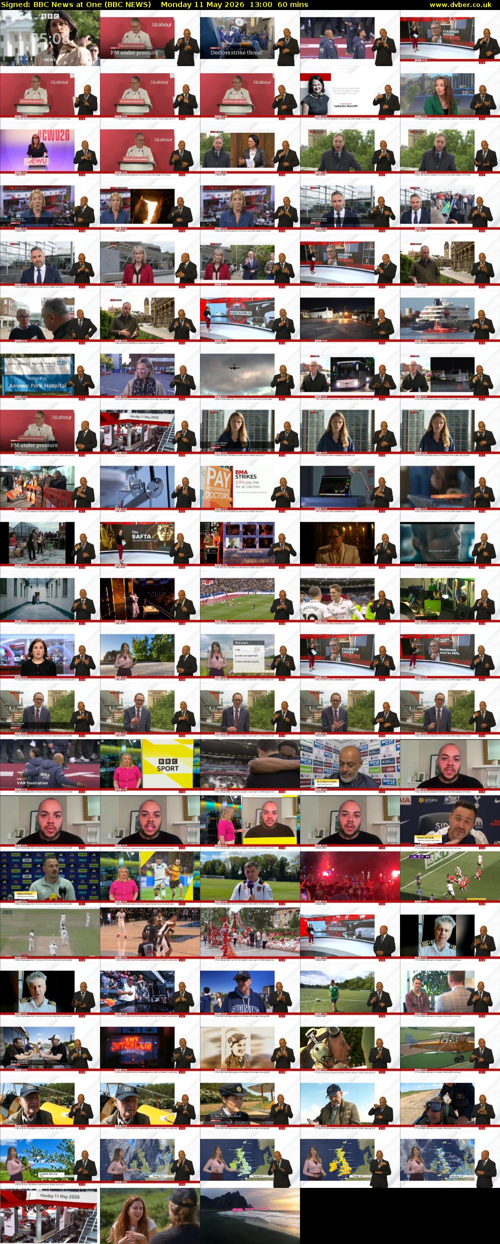 Signed: BBC News at One (BBC NEWS) Monday 11 May 2026 13:00 - 14:00