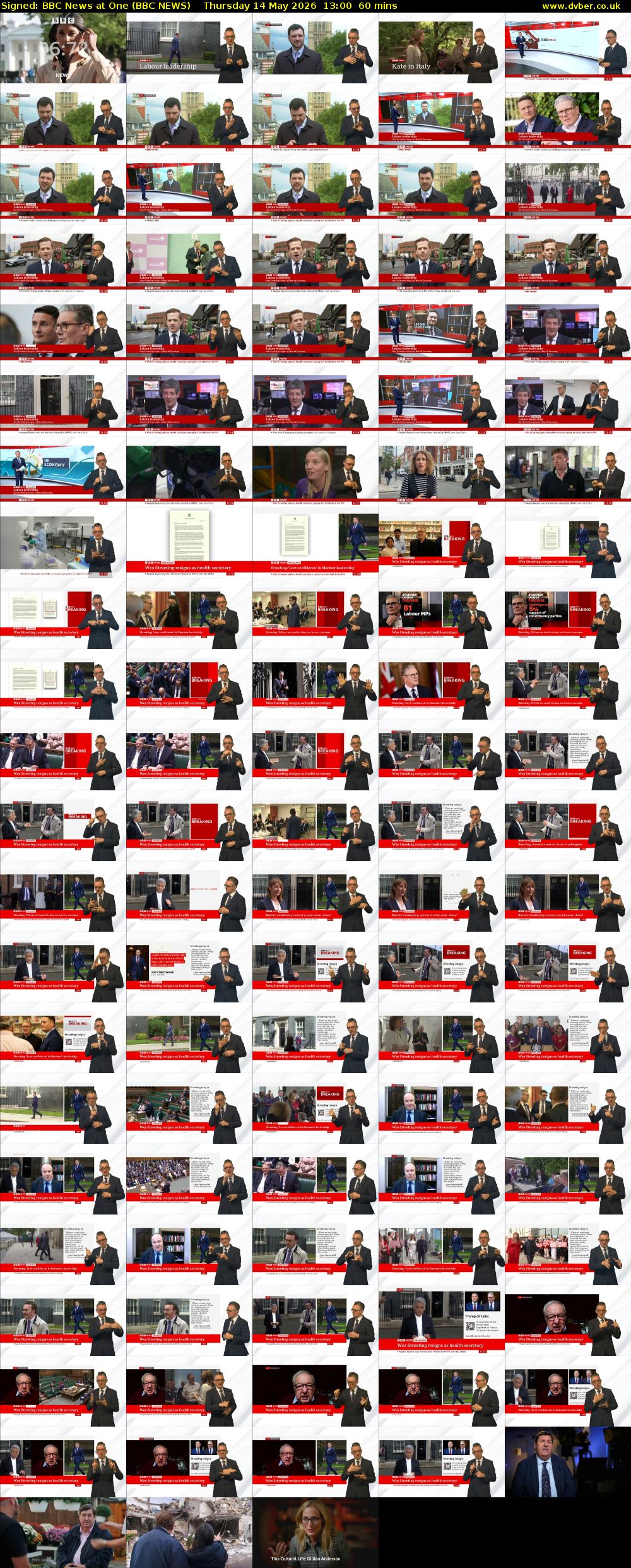 Signed: BBC News at One (BBC NEWS) Thursday 14 May 2026 13:00 - 14:00