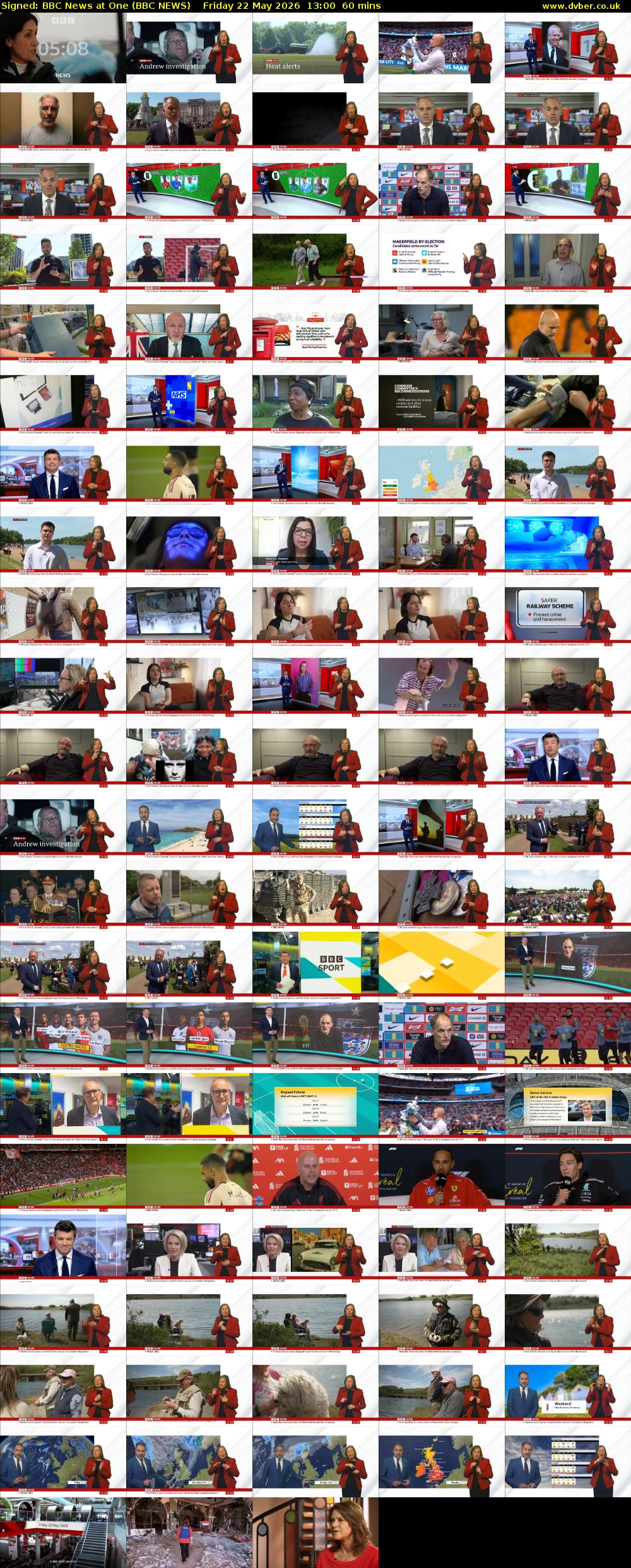 Signed: BBC News at One (BBC NEWS) Friday 22 May 2026 13:00 - 14:00