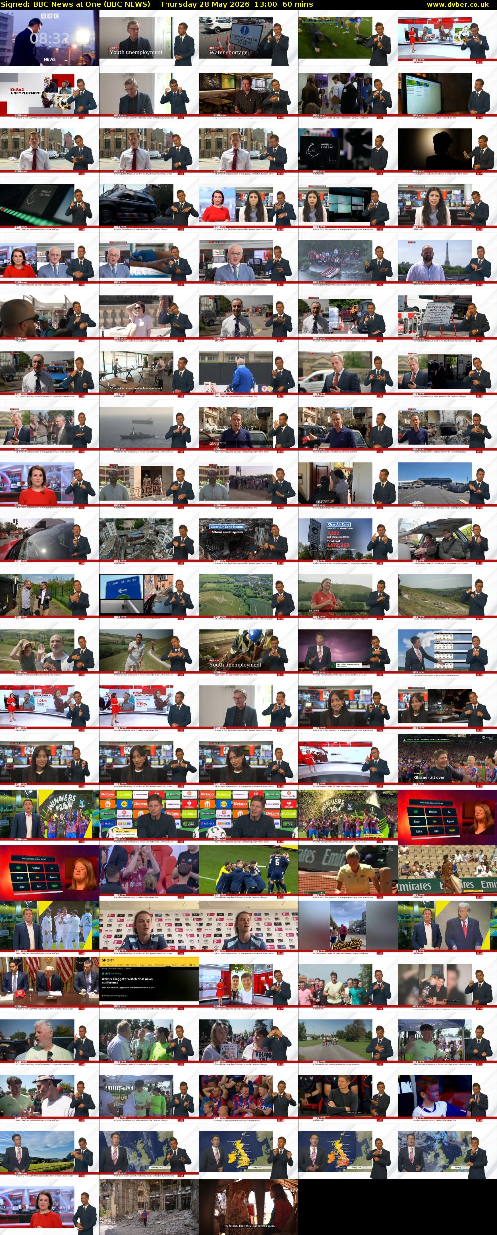 Signed: BBC News at One (BBC NEWS) Thursday 28 May 2026 13:00 - 14:00