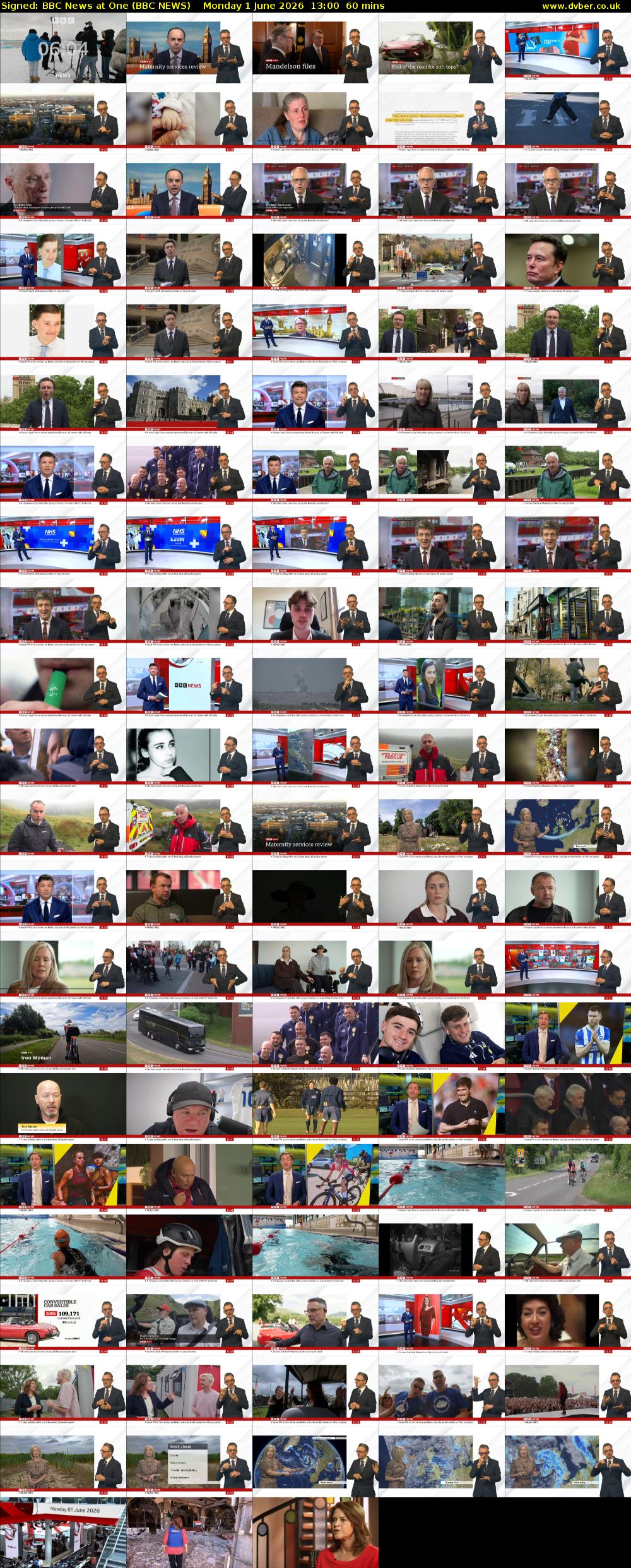 Signed: BBC News at One (BBC NEWS) Monday 1 June 2026 13:00 - 14:00
