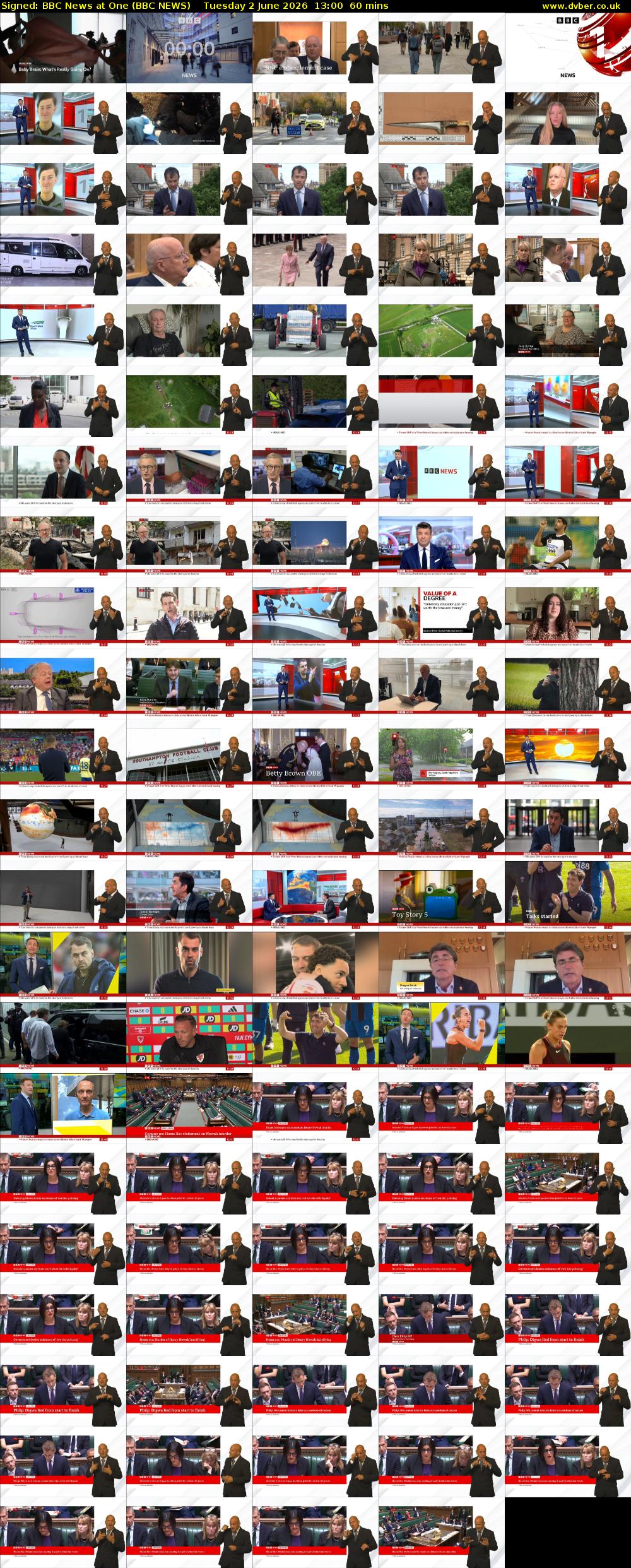 Signed: BBC News at One (BBC NEWS) Tuesday 2 June 2026 13:00 - 14:00