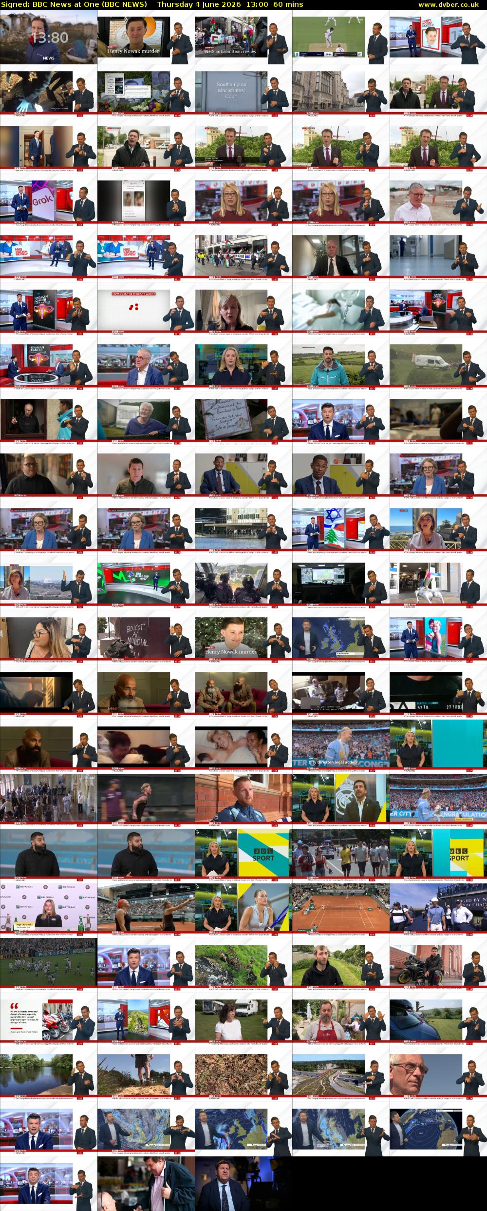 Signed: BBC News at One (BBC NEWS) Thursday 4 June 2026 13:00 - 14:00