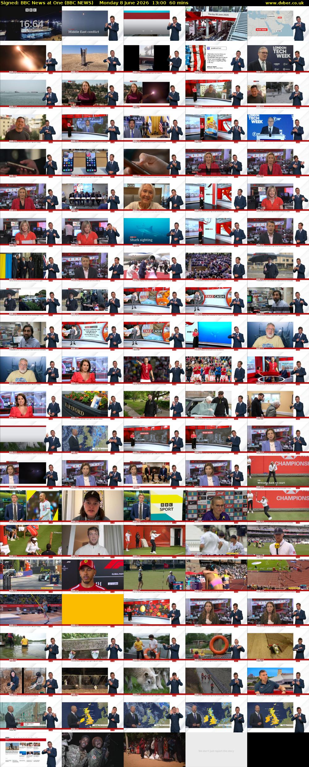 Signed: BBC News at One (BBC NEWS) Monday 8 June 2026 13:00 - 14:00
