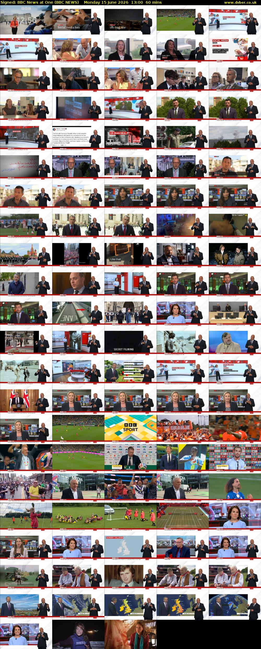 Signed: BBC News at One (BBC NEWS) Monday 15 June 2026 13:00 - 14:00