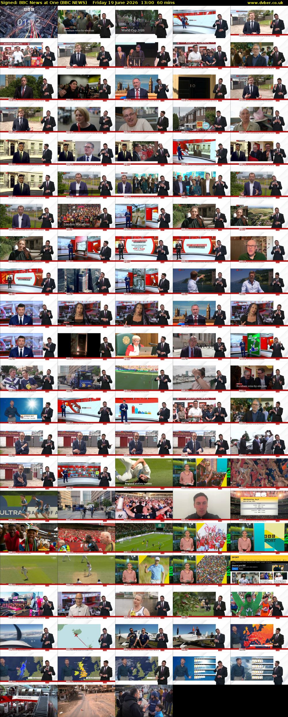 Signed: BBC News at One (BBC NEWS) Friday 19 June 2026 13:00 - 14:00