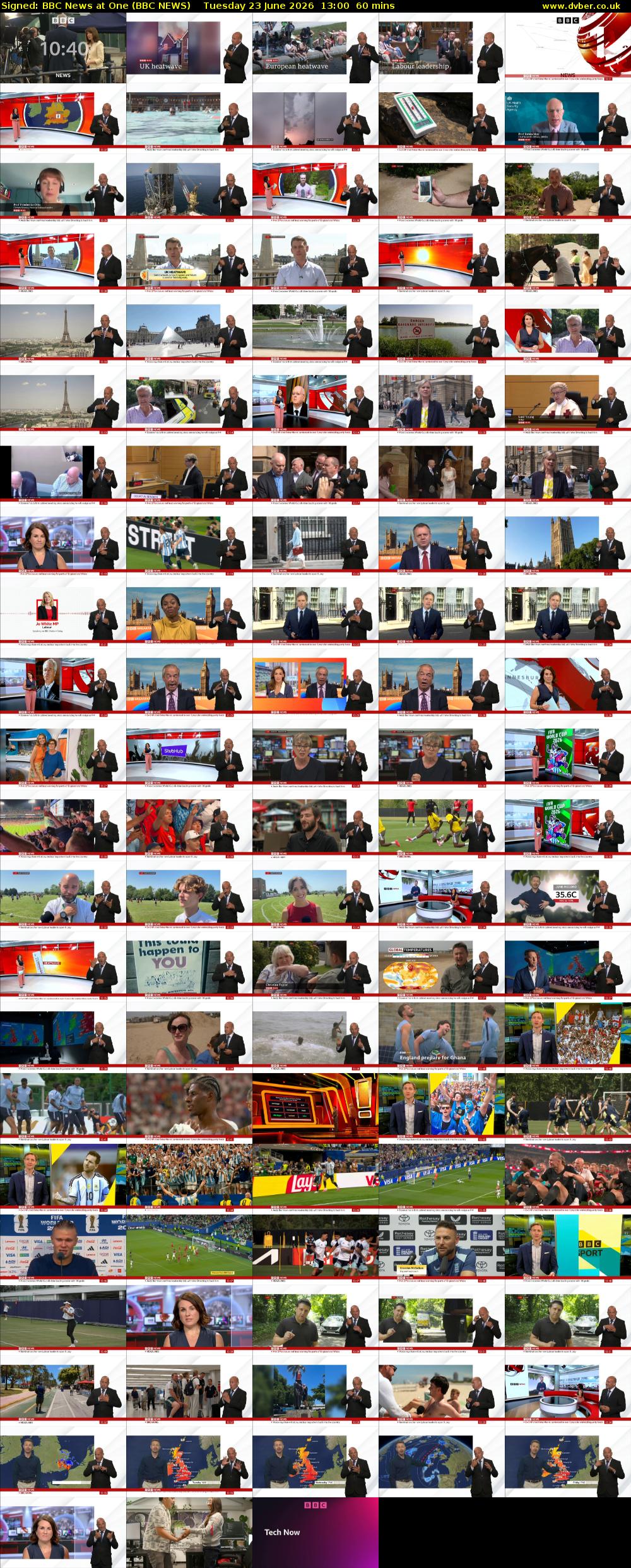 Signed: BBC News at One (BBC NEWS) Tuesday 23 June 2026 13:00 - 14:00