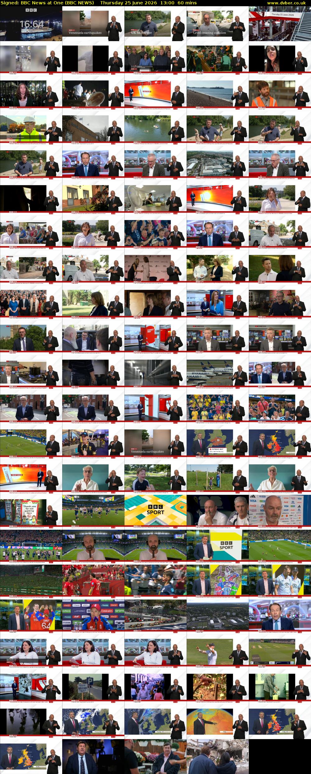 Signed: BBC News at One (BBC NEWS) Thursday 25 June 2026 13:00 - 14:00