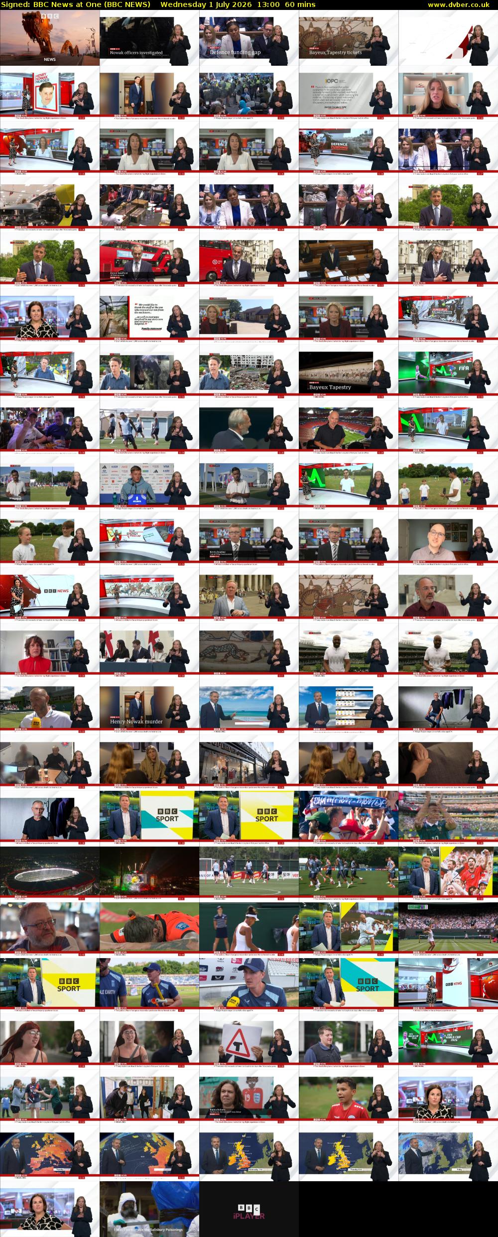 Signed: BBC News at One (BBC NEWS) Wednesday 1 July 2026 13:00 - 14:00