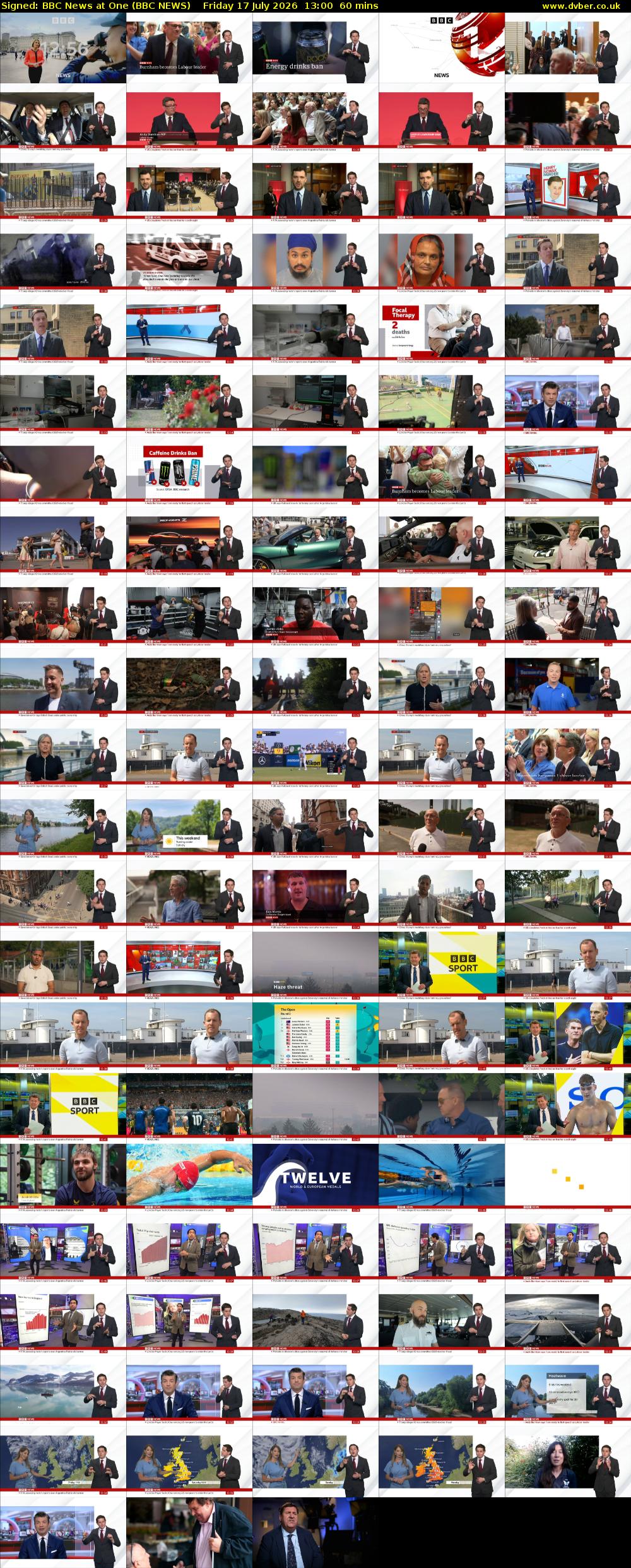 Signed: BBC News at One (BBC NEWS) Friday 17 July 2026 13:00 - 14:00