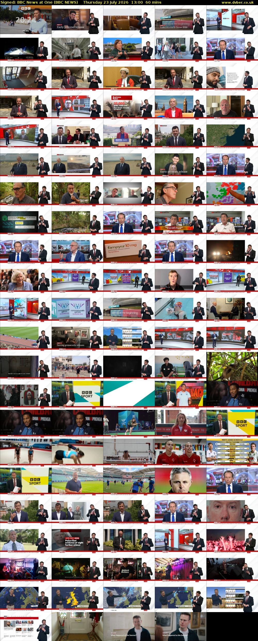 Signed: BBC News at One (BBC NEWS) Thursday 23 July 2026 13:00 - 14:00