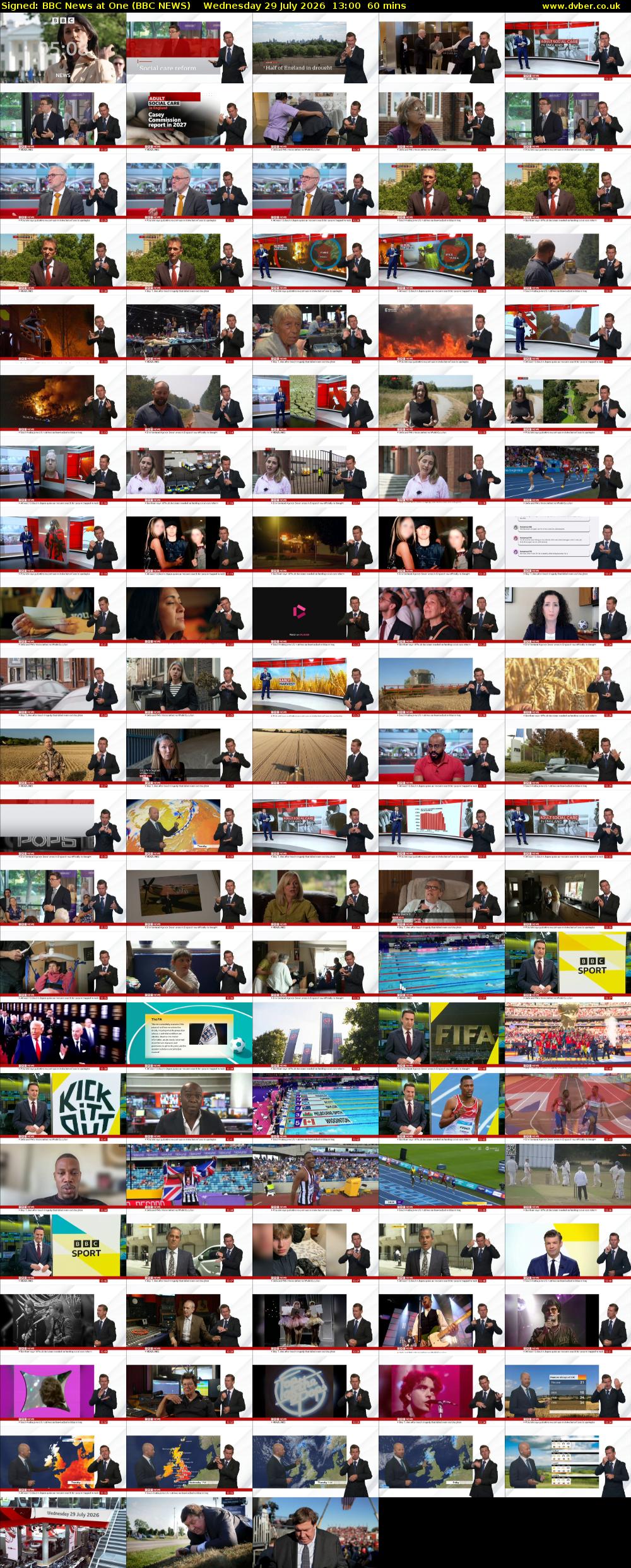 Signed: BBC News at One (BBC NEWS) Wednesday 29 July 2026 13:00 - 14:00