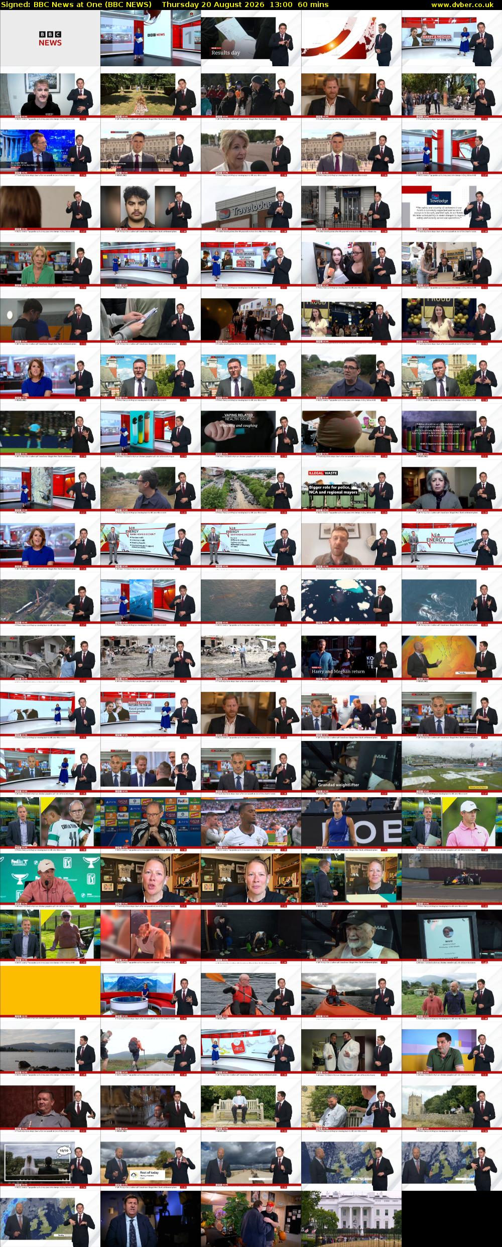 Signed: BBC News at One (BBC NEWS) Thursday 20 August 2026 13:00 - 14:00