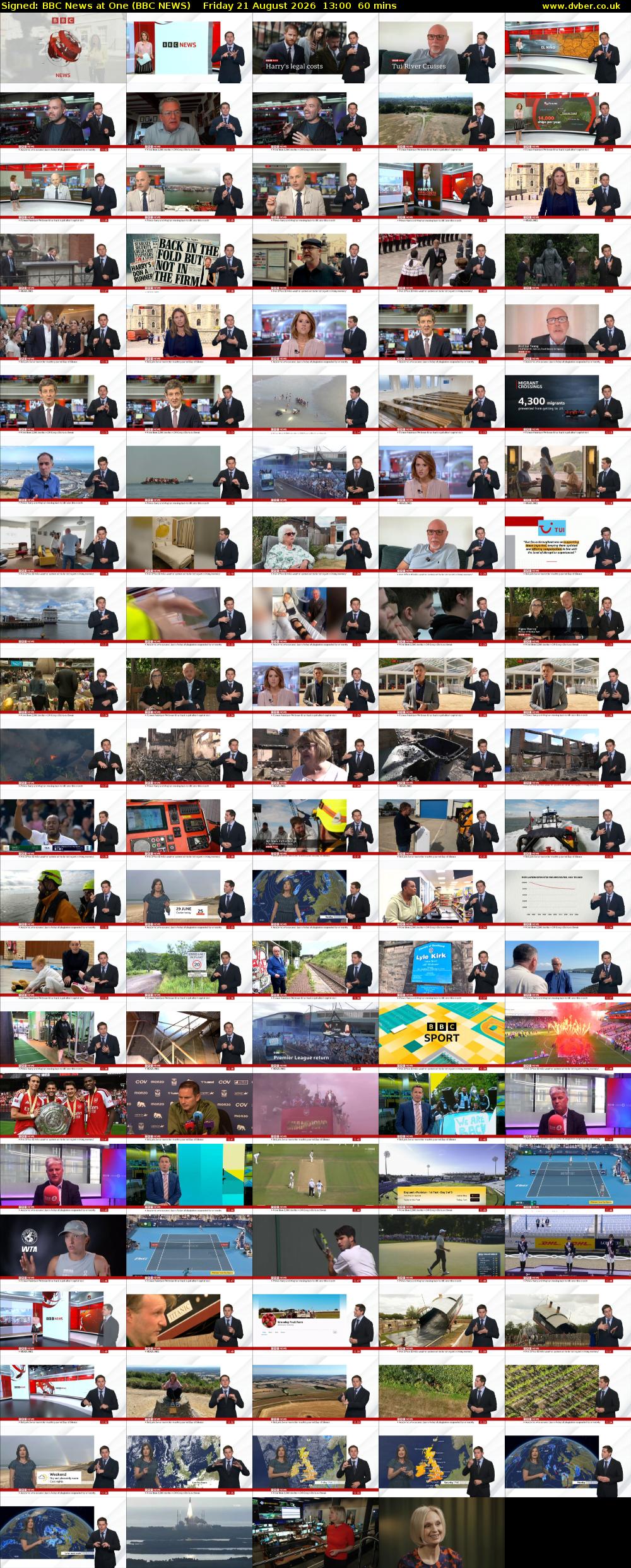 Signed: BBC News at One (BBC NEWS) Friday 21 August 2026 13:00 - 14:00