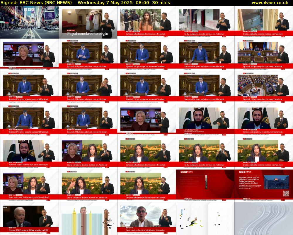 Signed: BBC News (BBC NEWS) Wednesday 7 May 2025 08:00 - 08:30