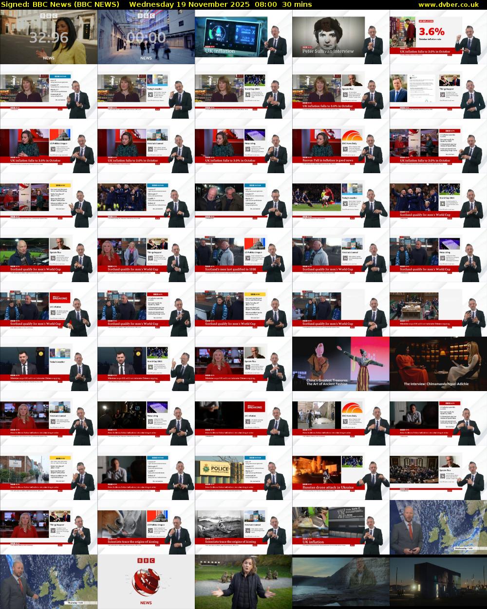 Signed: BBC News (BBC NEWS) Wednesday 19 November 2025 08:00 - 08:30