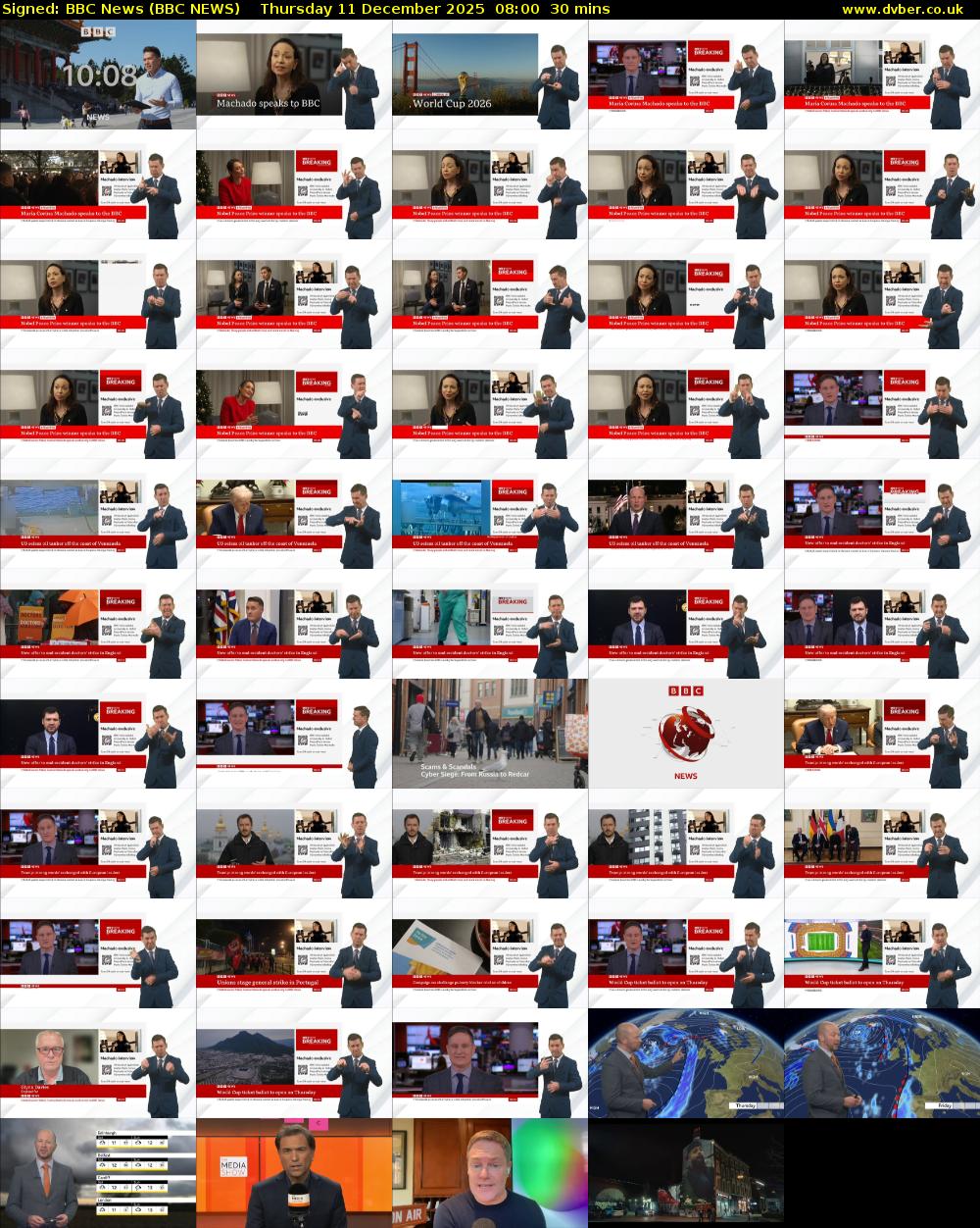 Signed: BBC News (BBC NEWS) Thursday 11 December 2025 08:00 - 08:30