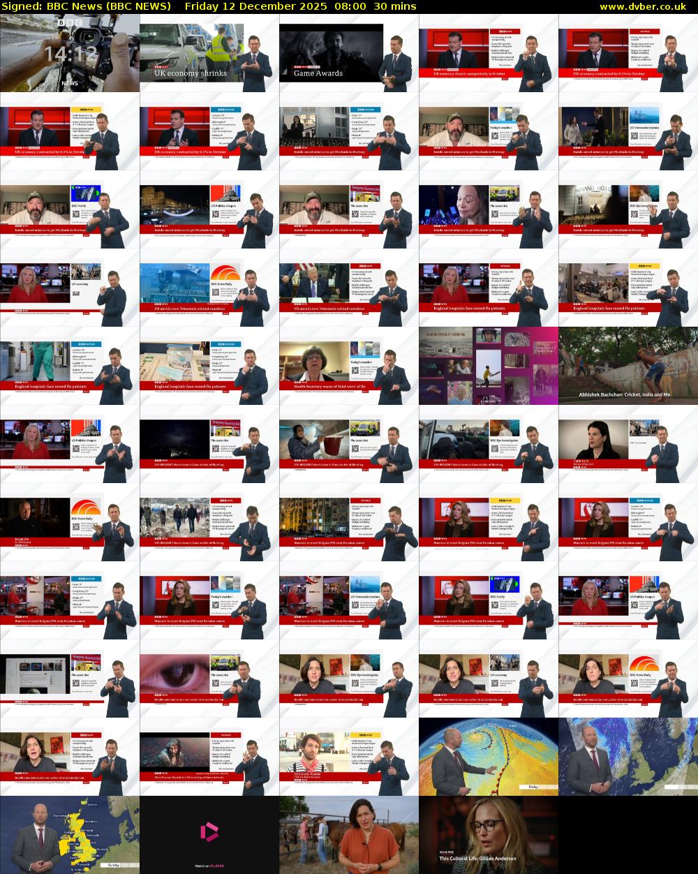 Signed: BBC News (BBC NEWS) Friday 12 December 2025 08:00 - 08:30