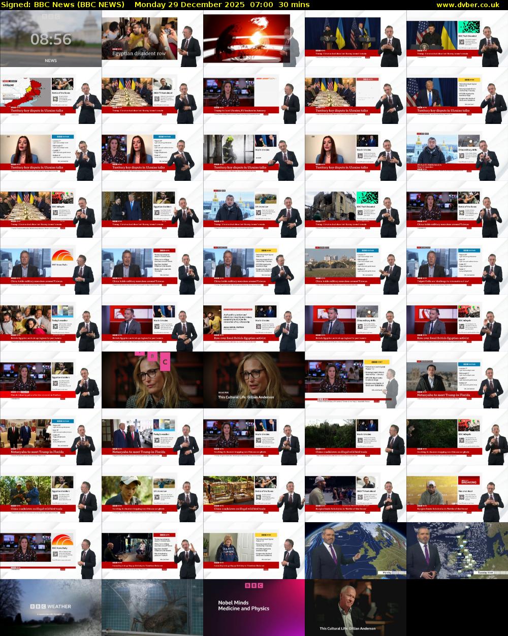 Signed: BBC News (BBC NEWS) Monday 29 December 2025 07:00 - 07:30