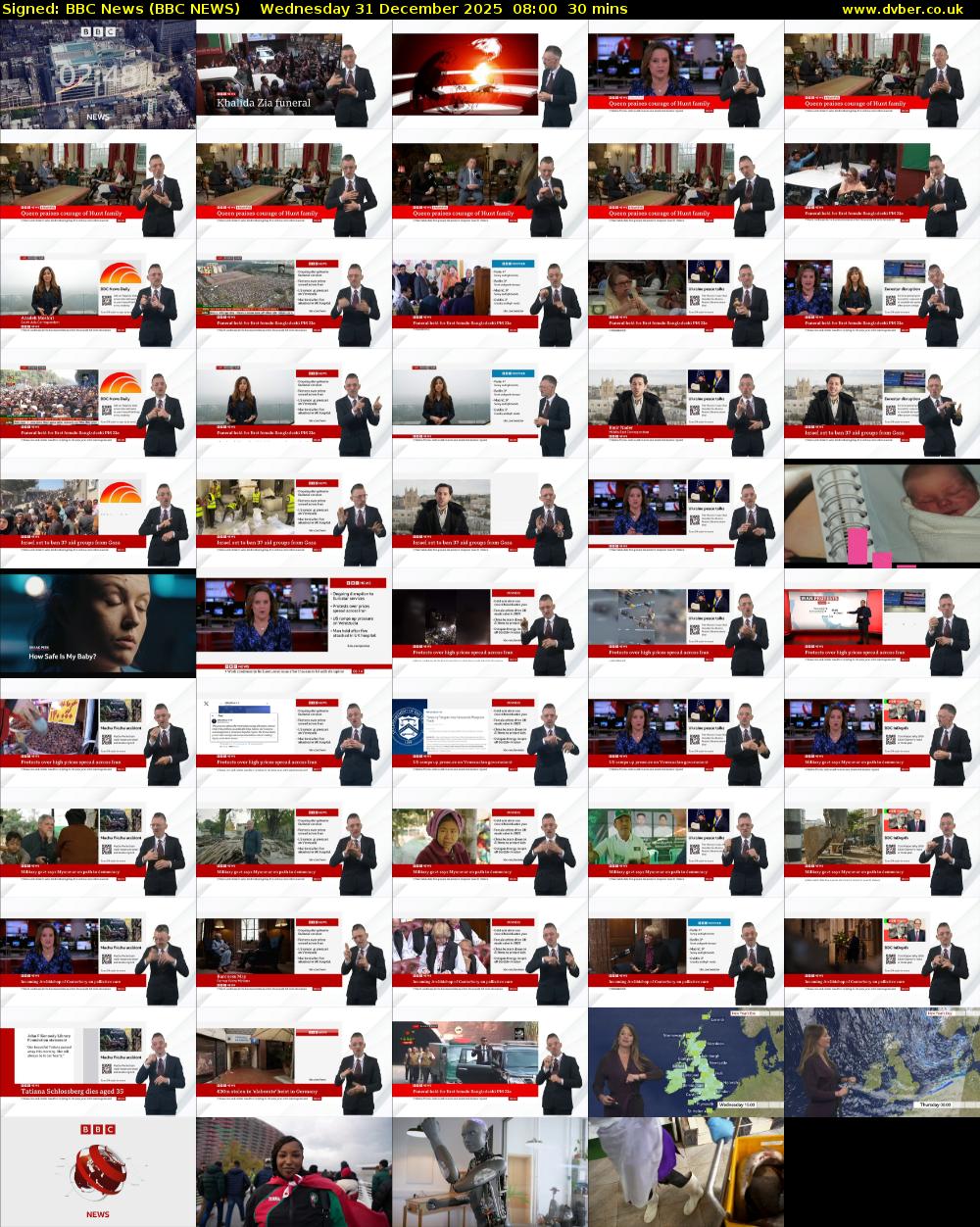 Signed: BBC News (BBC NEWS) Wednesday 31 December 2025 08:00 - 08:30