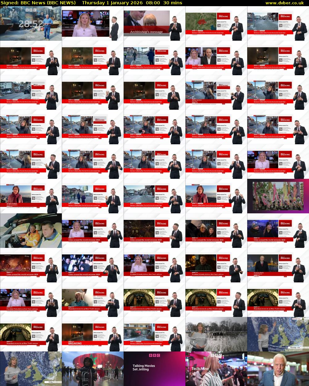 Signed: BBC News (BBC NEWS) Thursday 1 January 2026 08:00 - 08:30