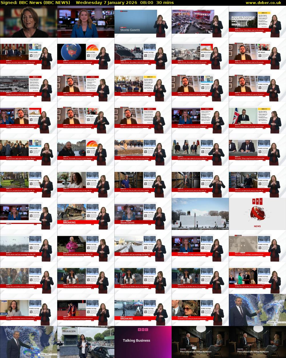 Signed: BBC News (BBC NEWS) Wednesday 7 January 2026 08:00 - 08:30