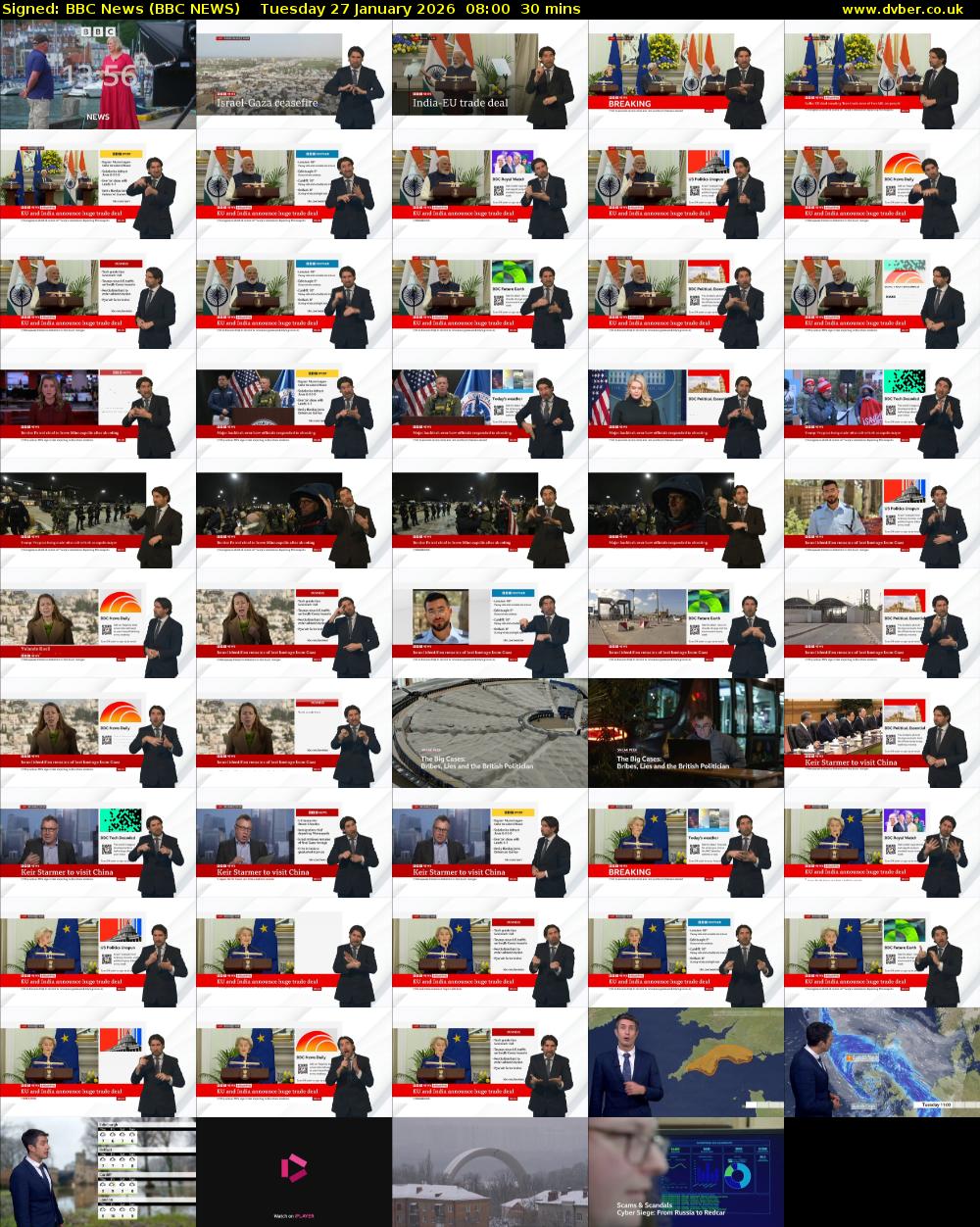 Signed: BBC News (BBC NEWS) Tuesday 27 January 2026 08:00 - 08:30