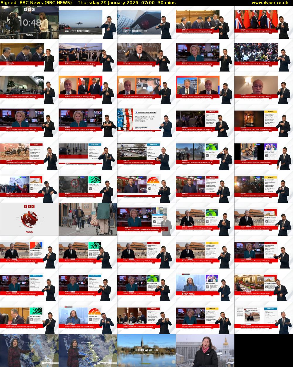 Signed: BBC News (BBC NEWS) Thursday 29 January 2026 07:00 - 07:30