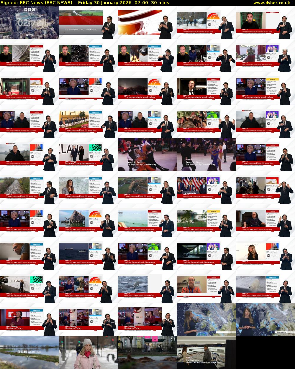 Signed: BBC News (BBC NEWS) Friday 30 January 2026 07:00 - 07:30