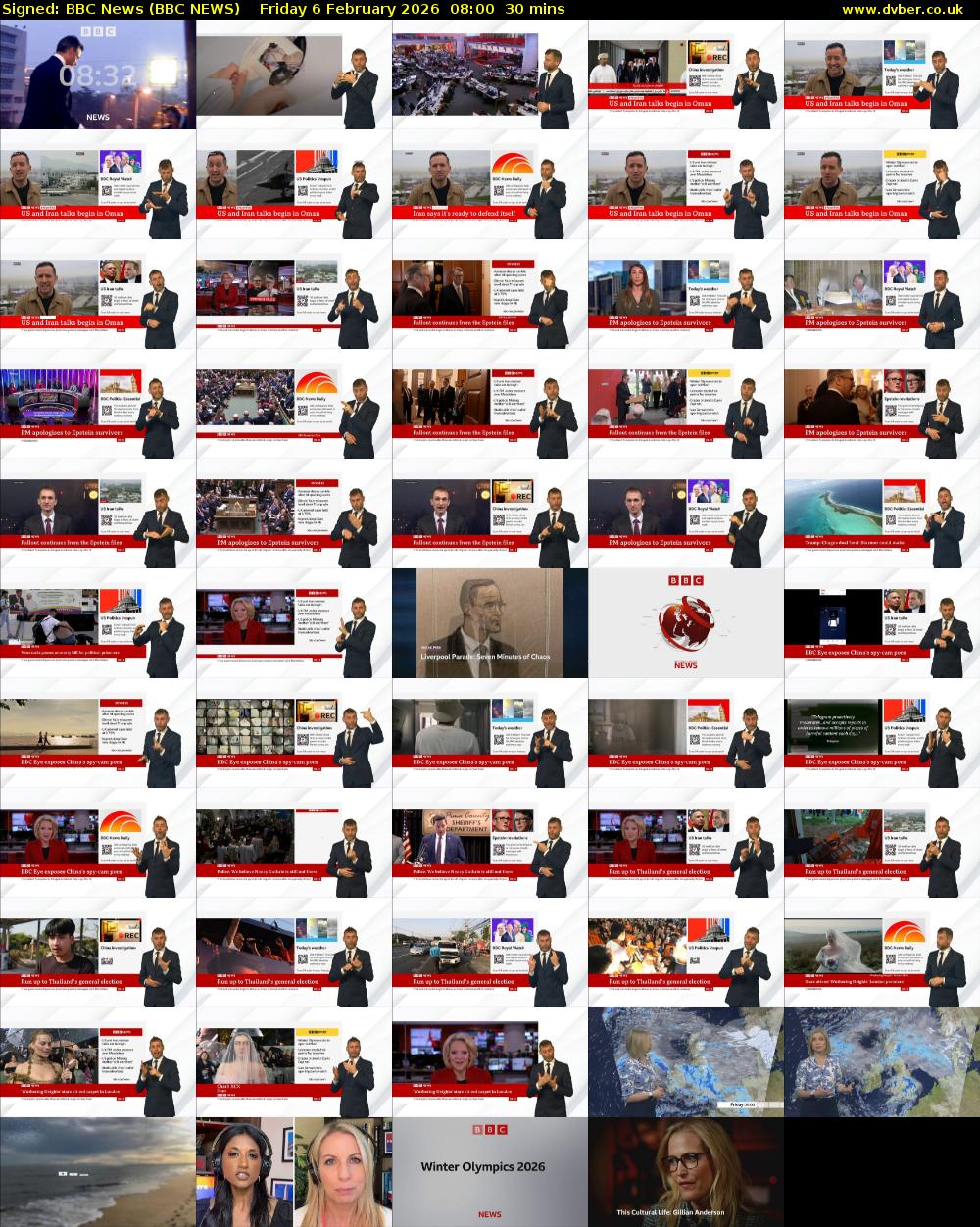 Signed: BBC News (BBC NEWS) Friday 6 February 2026 08:00 - 08:30