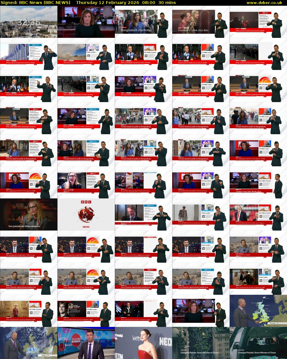 Signed: BBC News (BBC NEWS) Thursday 12 February 2026 08:00 - 08:30