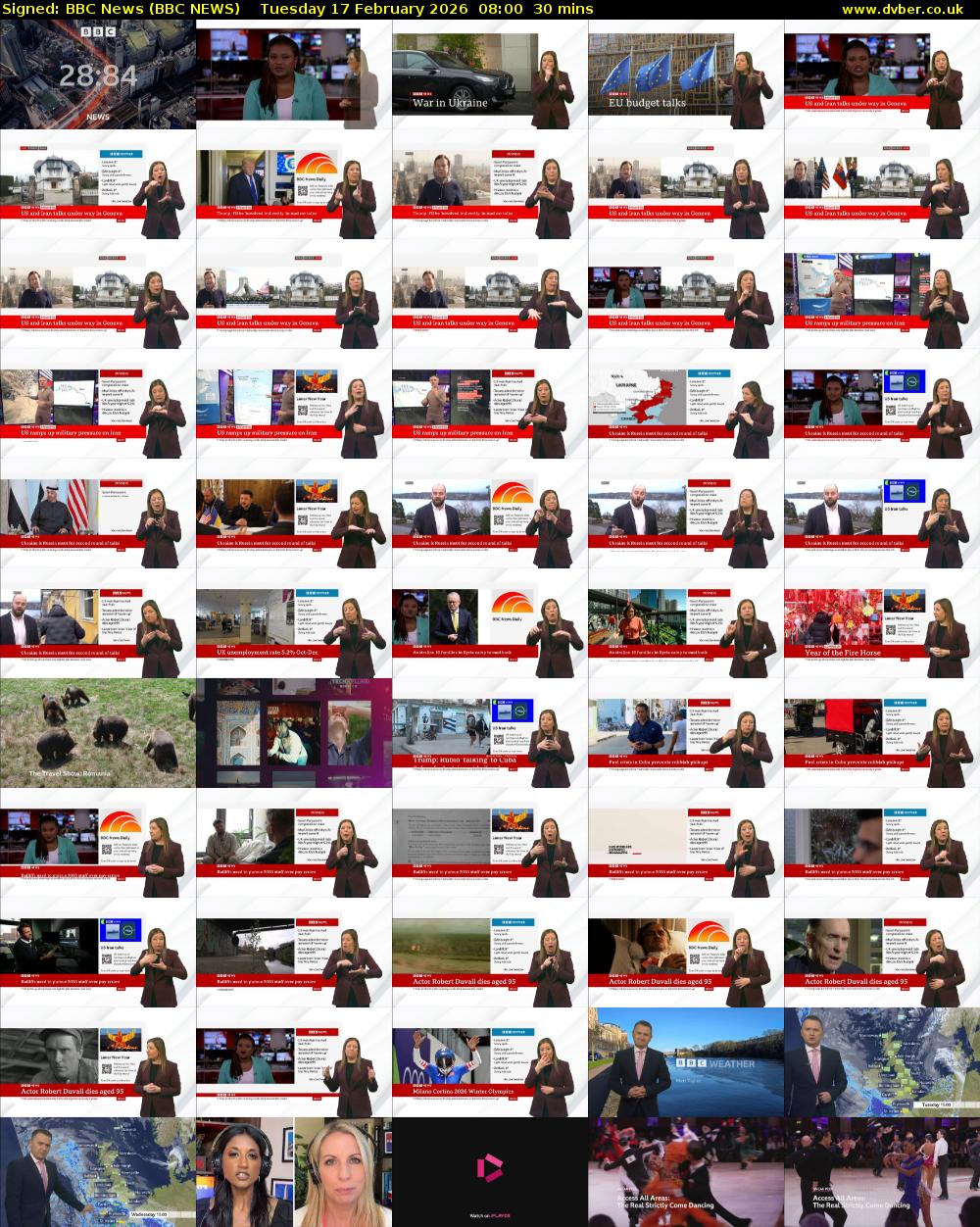 Signed: BBC News (BBC NEWS) Tuesday 17 February 2026 08:00 - 08:30