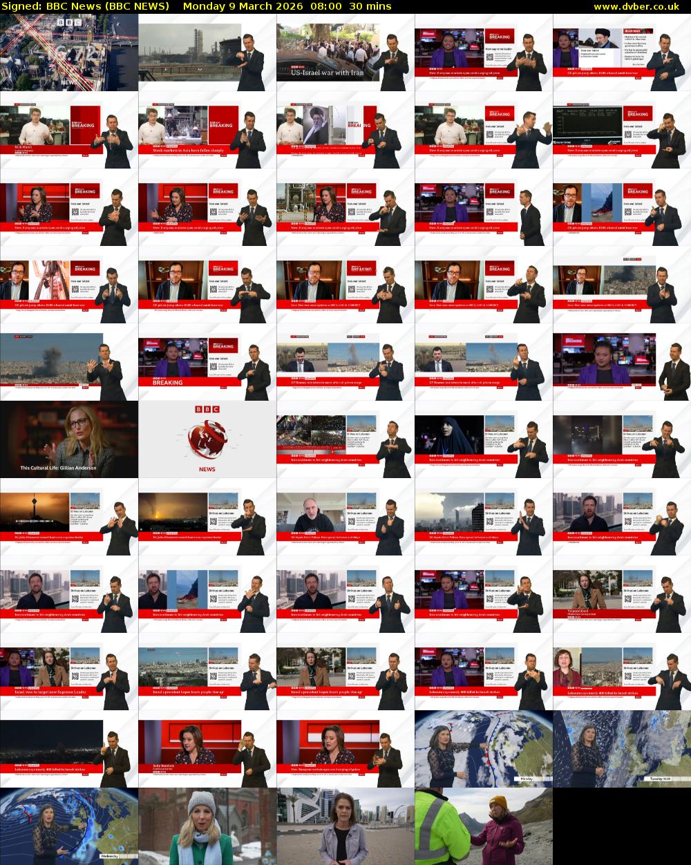 Signed: BBC News (BBC NEWS) Monday 9 March 2026 08:00 - 08:30