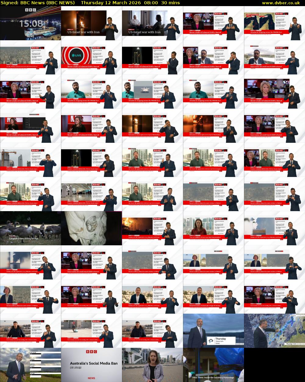 Signed: BBC News (BBC NEWS) Thursday 12 March 2026 08:00 - 08:30
