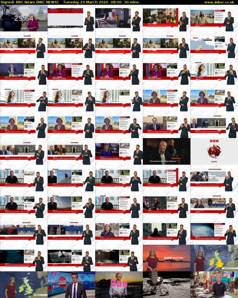 Signed: BBC News (BBC NEWS) Tuesday 24 March 2026 08:00 - 08:30
