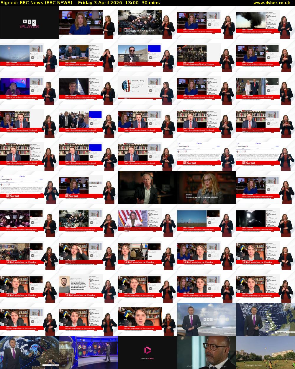 Signed: BBC News (BBC NEWS) Friday 3 April 2026 13:00 - 13:30