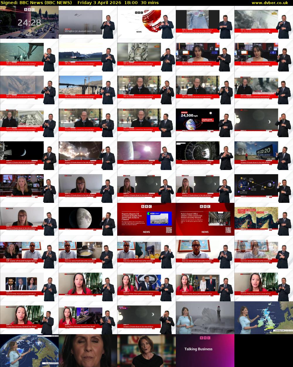 Signed: BBC News (BBC NEWS) Friday 3 April 2026 18:00 - 18:30