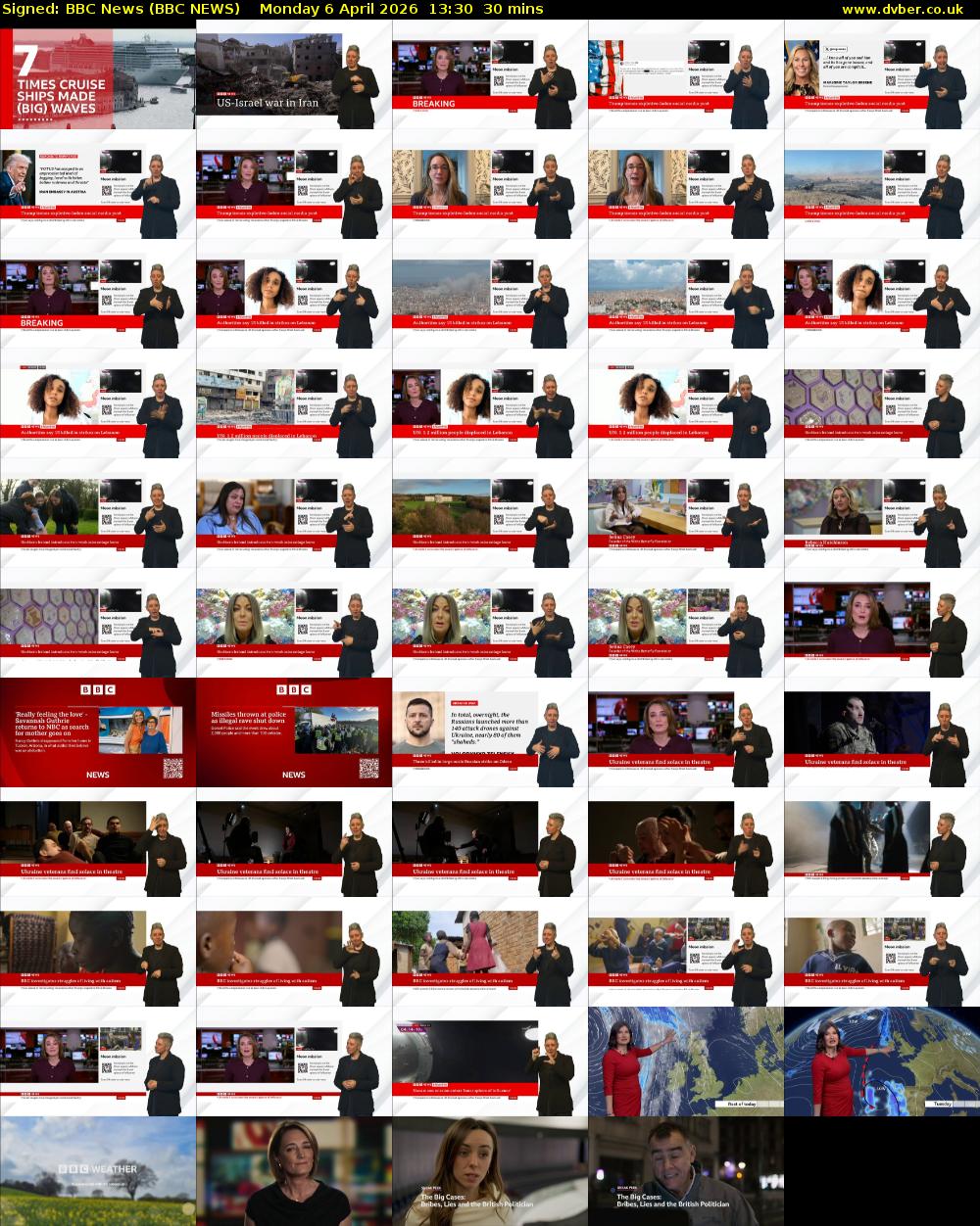 Signed: BBC News (BBC NEWS) Monday 6 April 2026 13:30 - 14:00