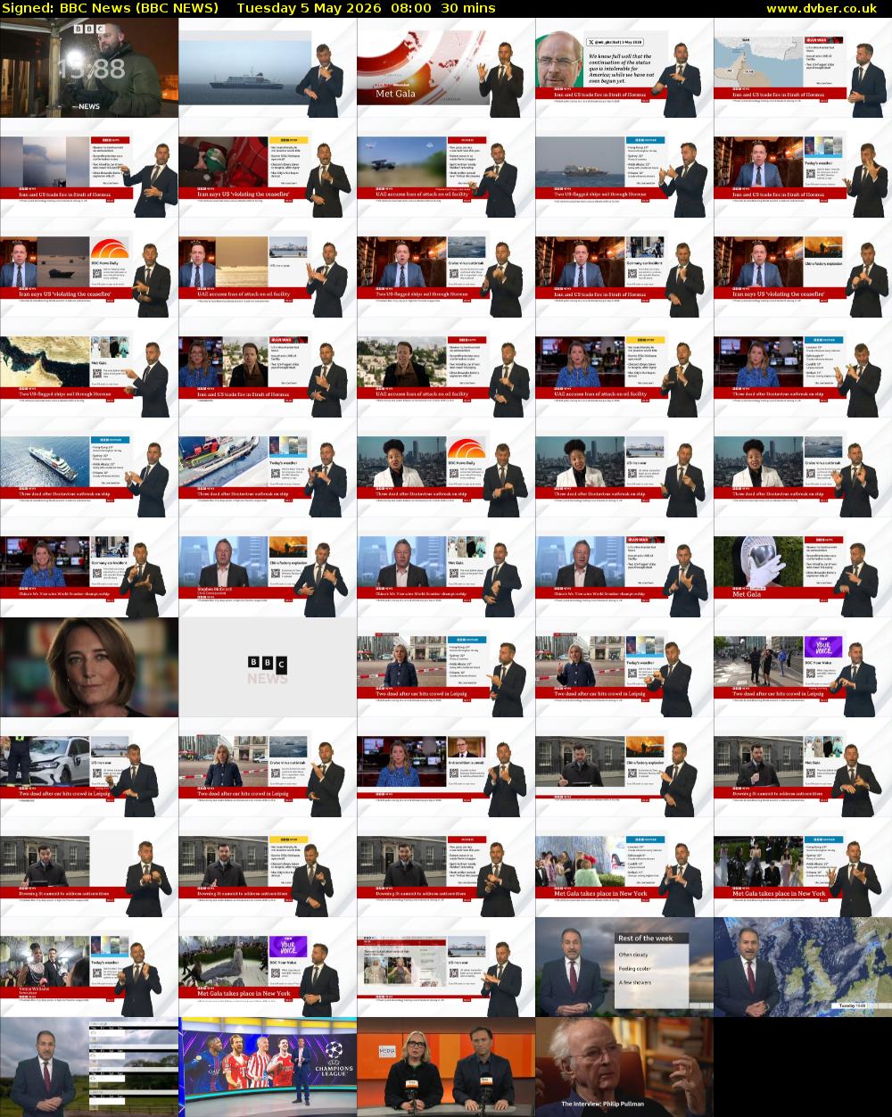 Signed: BBC News (BBC NEWS) Tuesday 5 May 2026 08:00 - 08:30